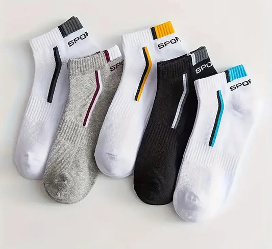 Unisex monogrammed socks, sports breathable low top socks, casual stockings and socks for women and men