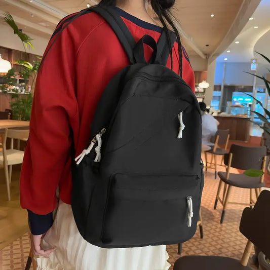 Solid Color Student School bag