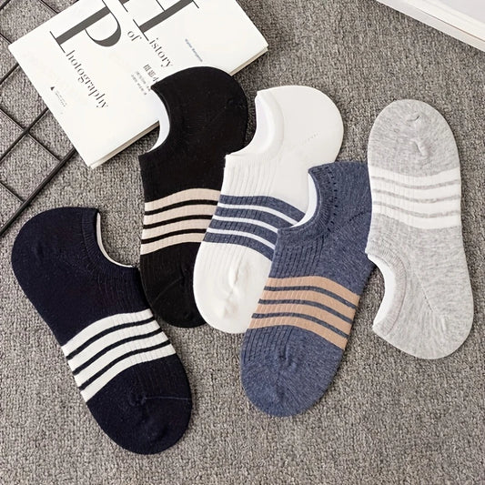 Unisex Striped Boat Socks
