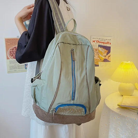 Solid Color Student School bag