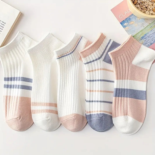 5-Pack Women's Striped Socks