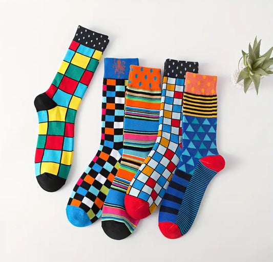 Trendy Geometrical Colourful Socks